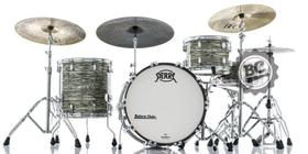 Bateria Pearl President Deluxe Desert Ripple com Bumbo 22, Tom 13 e Surdo 16 (Shell Pack)