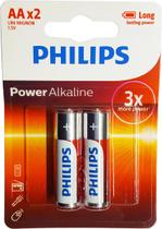 Bateria Philips Alkaline Aa 1.5v Cartela C/ 2 Unidades