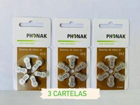 Bateria Phonak P312 / Pr41 para Aparelho Auditivo (PRODUTO ORIGINAL)