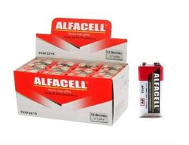 Bateria Pilha 9V Carga De Alta Resistencia Cx Com 12 Unid - Alfacell