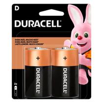 Bateria pilha alcalina tipo d com 2 unidades duracell