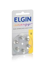 Bateria Pilha Aparelho Auditivo 10 Pr70 1.45v Blister com 6 Elgin