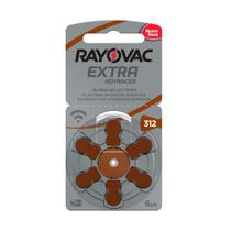 Bateria Pilha Auditiva Rayovac Tamanho 312 Com 6 Unidades