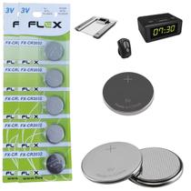 Bateria Pilha Botão Flex CR2032 Cartela 5 Pilha 3v de Lítio