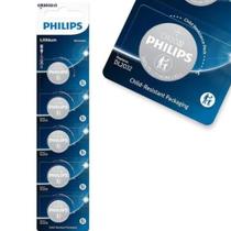 Bateria / Pilha Lithium modelo botão CR2032 3V PHILIPS Cartela c/ 5 unidades