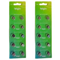 Bateria Pilha LR41 AG3 LR736 Alcalina Elgin 1,5V 20 Unidades Cartela Elgin Bateria Pilha LR41 AG3 LR736 Alcalina Elgin 1,5V 20 Unidades Cartela Elgin