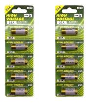 Bateria Pilha Para Controle De Portão 23A 12V Cartela com 10 Unidades - High Voltage