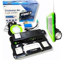 Bateria Portatil Painel Placa Solar Lâmpada Luz Emergencia