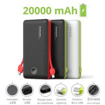 Bateria Portátil Sem Fio Power Bank Pineng Slim 20000mah Top