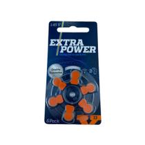 Bateria power one p13 com 06 unidades p/ aparelho auditivo - EXTRA POWER