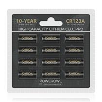 Bateria POWEROWL CR123A 3V de lítio de 12 unidades de alta capacidade