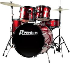 Bateria Premium Acústica DX722 Wr Vinho Bumbo 22 Completa