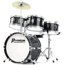 Bateria Premium DX 35J BK Preta Infantil 4 Pecas