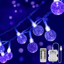 Bateria preta UV Fairy Lights OMIKA Globe 30LED, 4,5 m, pacote com 2
