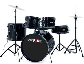 Bateria Pro Fire Bumbo 20 Preta Ferragem Preta