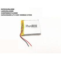 Bateria Rastreador 1000 Mah 3,7v Com 2 Fios 5mm X 40mm X 45m Bateria Rastreador 1000 Mah 3,7v Com 2 Fios 5mm X 40mm X 45m