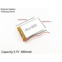 Bateria Rastreador Nova 3,7v 4mm X 34mm X 50mm Nova 680mah