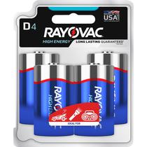 Bateria Rayovac RAY8134TK Alcalina D, pacote com 4 Bateria Rayovac RAY8134TK Alcalina D, pacote com 4