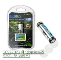 Bateria recarregável 18650 3.7v 3800mAh marca flex