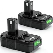 Bateria recarregável 18V 3000mAh kit com 2 unidades para ferramentas Ryobi Bateria recarregável 18V 3000mAh kit com 2 unidades para ferramentas Ryobi