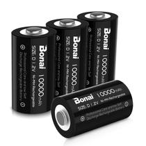 Bateria recarregável BONAI D 10.000 mAh 1,2 V Ni-MH (pacote com 4) Bateria recarregável BONAI D 10.000 mAh 1,2 V Ni-MH (pacote com 4)