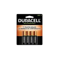 Bateria recarregável Duracell AA NiMH, pacote com 4 unidades DX1500B4N001