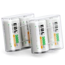 Bateria recarregável EBL C 5000mAh High Energy, pacote com 4 Bateria recarregável EBL C 5000mAh High Energy, pacote com 4