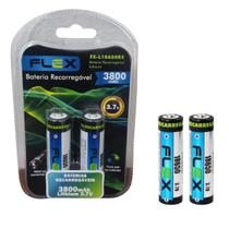 Bateria Recarregável Flex 2 Pilhas 3.7 v 3800mAh Lanterna