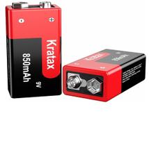 Bateria Recarregável li-íon 9V 6F22 850mAh Kit Carregador - Kratax