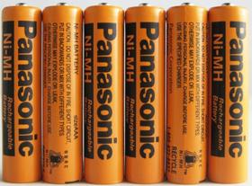 Bateria Recarregável Panasonic HHR-75AAA/B-6 700mAh (x6)