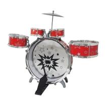 Bateria Rock Star Vermelha Do Re Mi Fun Multikids Br1533