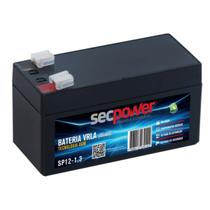 Bateria Selada 12v 1.3ah Secpower SP12-1.3 VRLA AGM r Relógio Ponto Central Alarme Equip Hospitalar