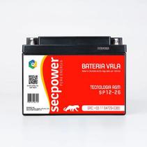 Bateria selada 12v 26ah secpower vrla agm