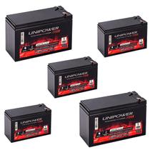Bateria selada 12v 7a up1270e unipower kit com 5 unidades Bateria selada 12v 7a up1270e unipower kit com 5 unidades