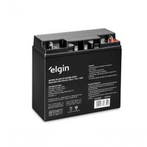 Bateria Selada de Chumbo Elgin Vrla 12V 18Ah Terminal L1 para Nobreak e Alarme