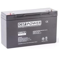 Bateria Selada Estacionária VRLA CSP Power 6V-12ah Moto Elétrica, Brinquedo, Carrinho Elétrico