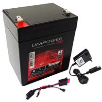 Bateria Selada Unipower 12V 5ah /Carregador 12v Padrão/ Chicote