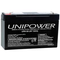 Bateria Selada VRLA 6V 12,0Ah F187 UP6120 Unipower