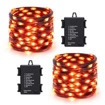 Bateria String Lights Brizled Orange Halloween 10m 100 LED Bateria String Lights Brizled Orange Halloween 10m 100 LED