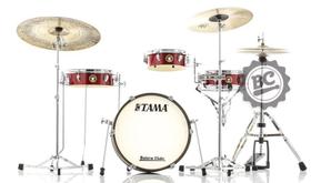 Bateria Tama Club-JAM Pancake Burnt Red Mist Compacta com Bumbo 18, Tom, Surdo e Caixa (Shell Pack) Bateria Tama Club-JAM Pancake Burnt Red Mist Compacta com Bumbo 18, Tom, Surdo e Caixa (Shell Pack)