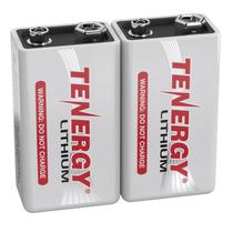 Bateria Tenergy 9V Lithium 1200mAh, não recarregável, pacote com 2 Bateria Tenergy 9V Lithium 1200mAh, não recarregável, pacote com 2