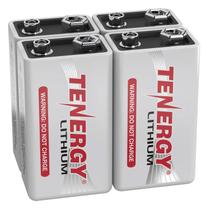 Bateria Tenergy 9V Lithium 1200mAh, não recarregável, pacote com 4 Bateria Tenergy 9V Lithium 1200mAh, não recarregável, pacote com 4