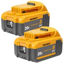 Bateria TENMOER 20V 8Ah Kit com 2 Unidades Compatível com DeWalt Bateria TENMOER 20V 8Ah Kit com 2 Unidades Compatível com DeWalt