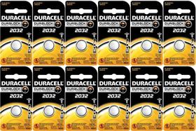 Bateria tipo moeda Duracell DL2032 de lítio 3V 230mAh, pacote com 12