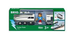 Bateria Toy Train Brio World Turbo Train 36003 para crianças a partir de 3 anos Bateria Toy Train Brio World Turbo Train 36003 para crianças a partir de 3 anos
