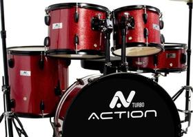 Bateria turbo action 22 polegadas vinho - action22-rd