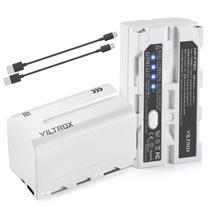 Bateria VILTROX NP-F750 4400mAh (2 pacotes) para luz LED Sony