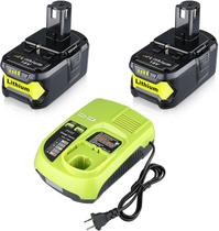 Bateria VINIDA 18V 6.0Ah, pacote com 2 unidades com kit de carregador P117