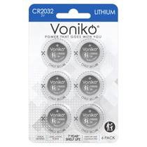 Bateria Voniko CR2032 3V de Lítio Pacote com 6 Unidades à Prova de Crianças Bateria Voniko CR2032 3V de Lítio Pacote com 6 Unidades à Prova de Crianças
