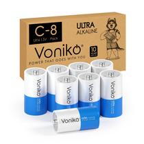 Bateria Voniko Ultra Alkaline C LR14 1,5 V, pacote com 8 Bateria Voniko Ultra Alkaline C LR14 1,5 V, pacote com 8